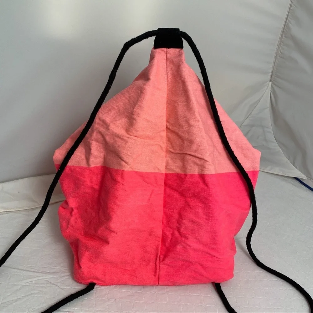 Victoria’s Secret two tone pink canvas backpack - Picture 2 of 9